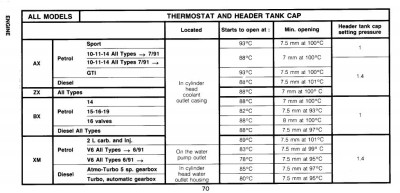 Thermostat and pressure cap